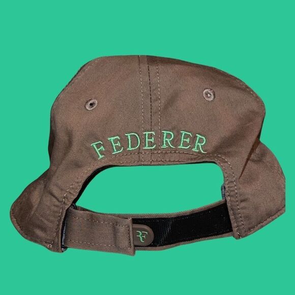 Nike Dri Fit Roger Federer RF Legacy 91 Tennis Cap Brown Green Adjustable Hat - Picture 3 of 6